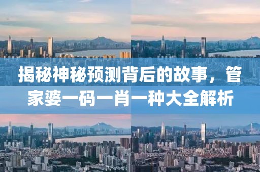 揭秘神秘预测背后的故事，管家婆一码一肖一种大全解析