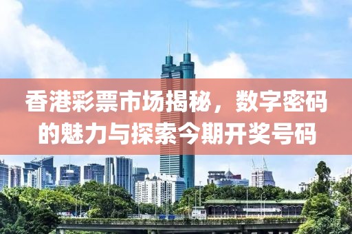 香港彩票市场揭秘，数字密码的魅力与探索今期开奖号码