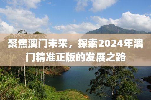 聚焦澳门未来，探索2024年澳门精准正版的发展之路