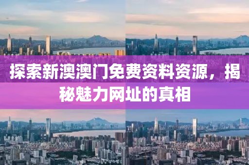 探索新澳澳门免费资料资源，揭秘魅力网址的真相
