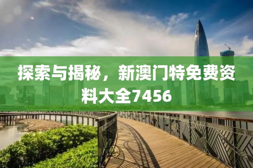 探索与揭秘，新澳门特免费资料大全7456