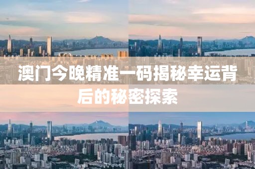 澳门今晚精准一码揭秘幸运背后的秘密探索