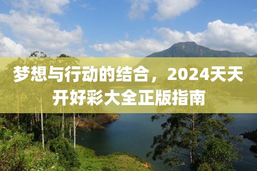 梦想与行动的结合，2024天天开好彩大全正版指南