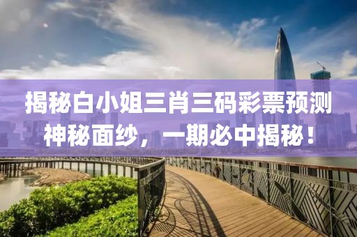 揭秘白小姐三肖三码彩票预测神秘面纱，一期必中揭秘！