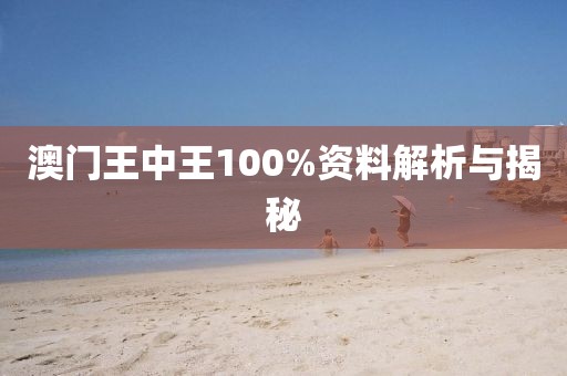 澳门王中王100%资料解析与揭秘