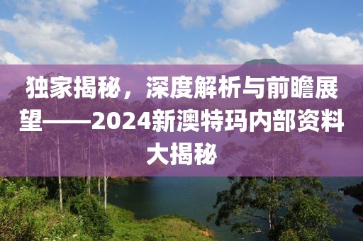 独家揭秘，深度解析与前瞻展望——2024新澳特玛内部资料大揭秘