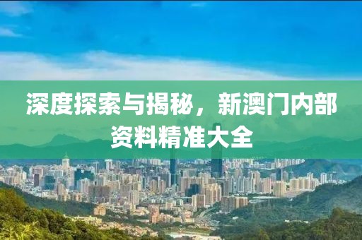 深度探索与揭秘，新澳门内部资料精准大全