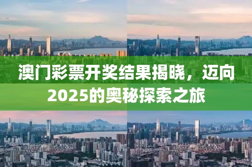 澳门彩票开奖结果揭晓，迈向2025的奥秘探索之旅
