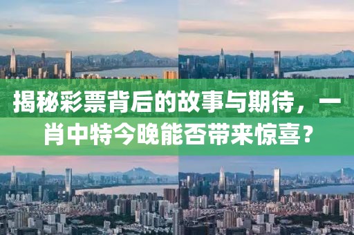 揭秘彩票背后的故事与期待，一肖中特今晚能否带来惊喜？