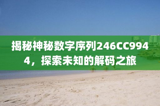 揭秘神秘数字序列246CC9944，探索未知的解码之旅