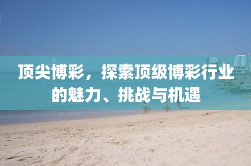 顶尖博彩，探索顶级博彩行业的魅力、挑战与机遇