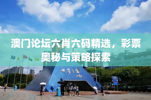澳门论坛六肖六码精选，彩票奥秘与策略探索