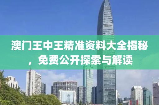 澳门王中王精准资料大全揭秘，免费公开探索与解读