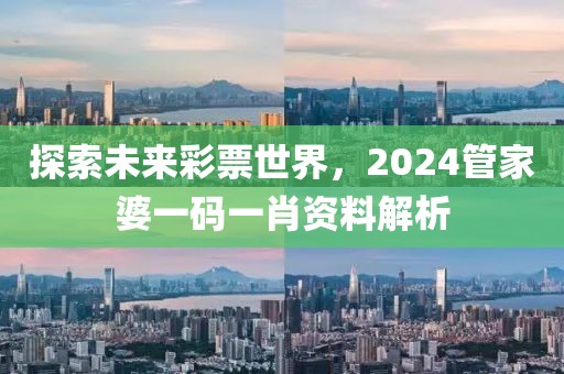 探索未来彩票世界，2024管家婆一码一肖资料解析