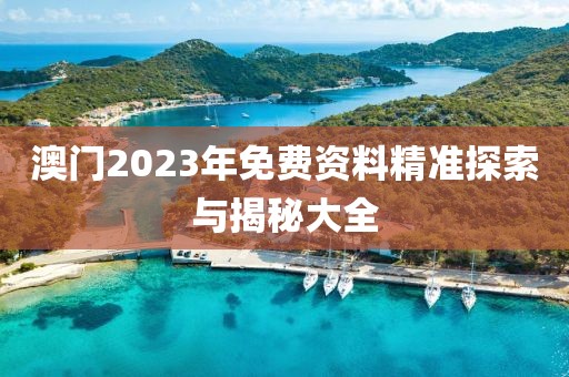 澳门2023年免费资料精准探索与揭秘大全