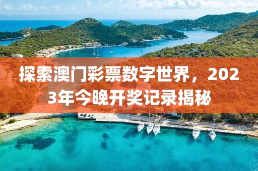 2023今晚澳门开奖记录