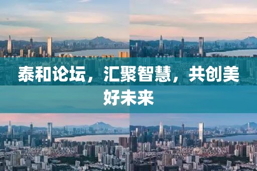 泰和论坛，汇聚智慧，共创美好未来