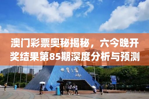 澳门彩票奥秘揭秘，六今晚开奖结果第85期深度分析与预测