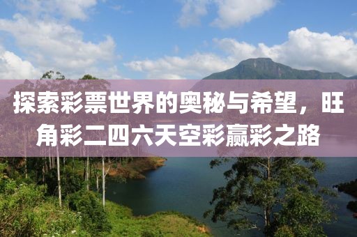 探索彩票世界的奥秘与希望，旺角彩二四六天空彩赢彩之路