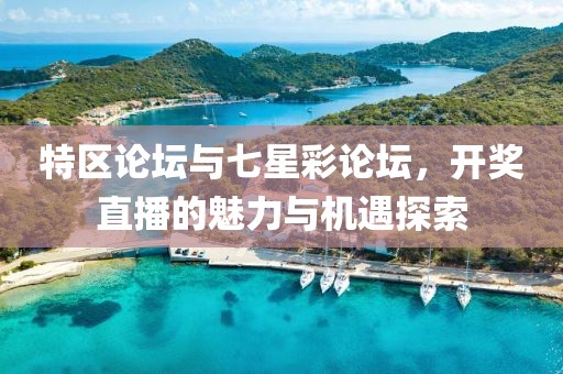 特区论坛与七星彩论坛，开奖直播的魅力与机遇探索