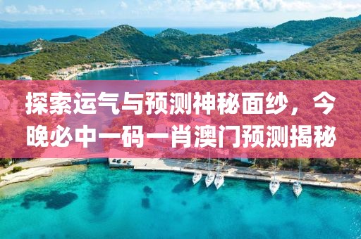 探索运气与预测神秘面纱，今晚必中一码一肖澳门预测揭秘