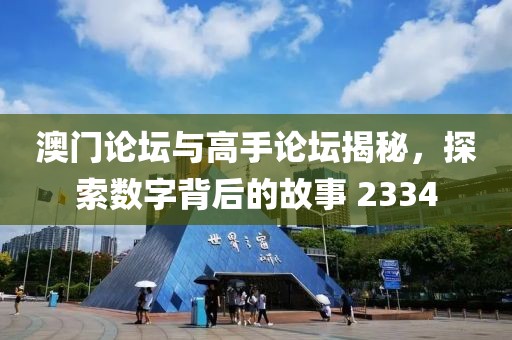 澳门论坛与高手论坛揭秘，探索数字背后的故事 2334