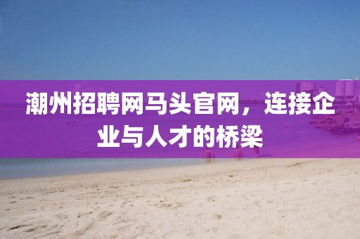 潮州招聘网马头官网，连接企业与人才的桥梁