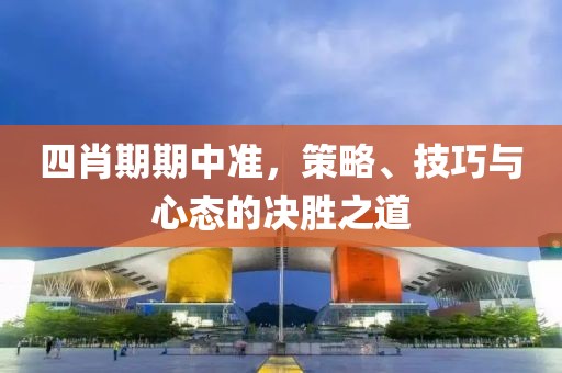 四肖期期中准，策略、技巧与心态的决胜之道