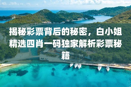 揭秘彩票背后的秘密，白小姐精选四肖一码独家解析彩票秘籍