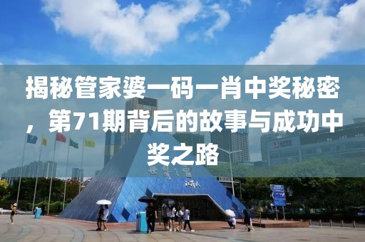 揭秘管家婆一码一肖中奖秘密，第71期背后的故事与成功中奖之路