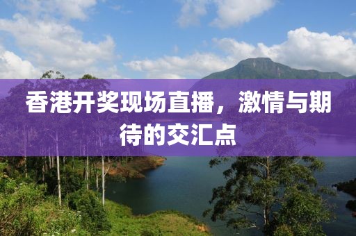 香港开奖现场直播，激情与期待的交汇点