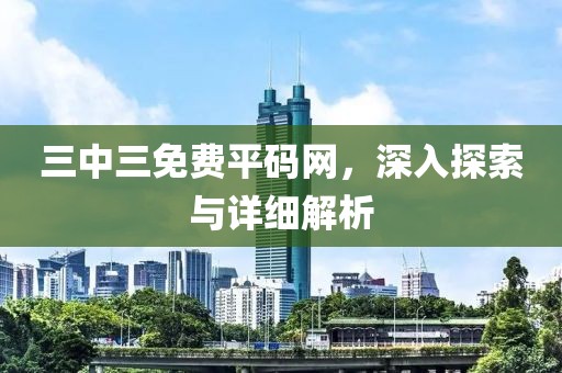 三中三免费平码网，深入探索与详细解析