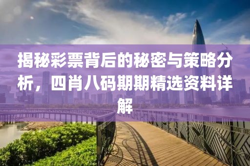 揭秘彩票背后的秘密与策略分析，四肖八码期期精选资料详解