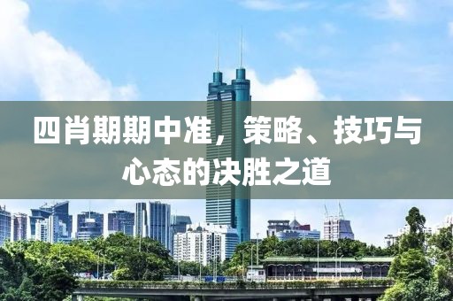 四肖期期中准，策略、技巧与心态的决胜之道