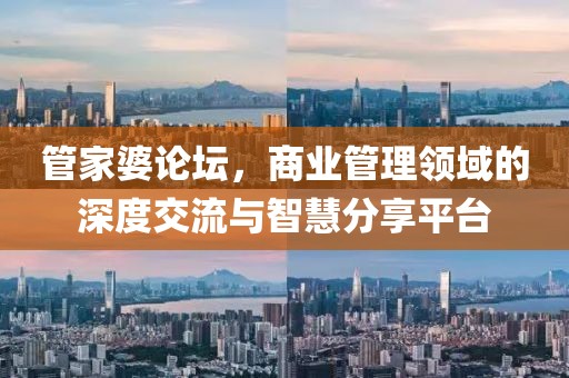 管家婆论坛，商业管理领域的深度交流与智慧分享平台