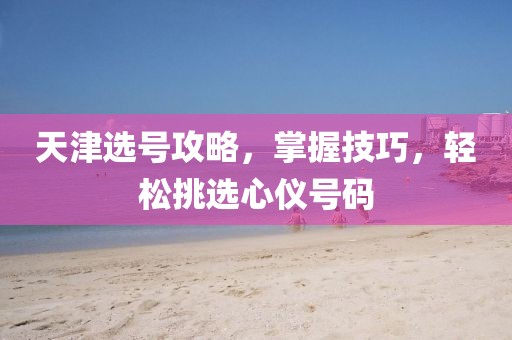 天津选号攻略，掌握技巧，轻松挑选心仪号码
