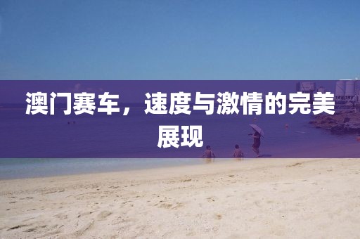 澳门赛车，速度与激情的完美展现