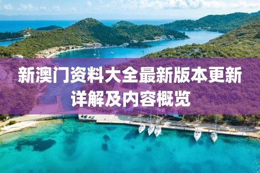 新澳门资料大全最新版本更新详解及内容概览