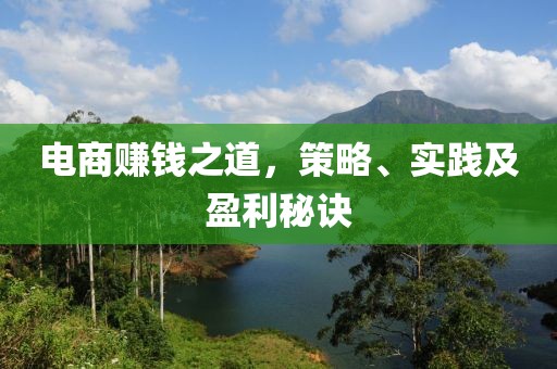 电商赚钱之道，策略、实践及盈利秘诀