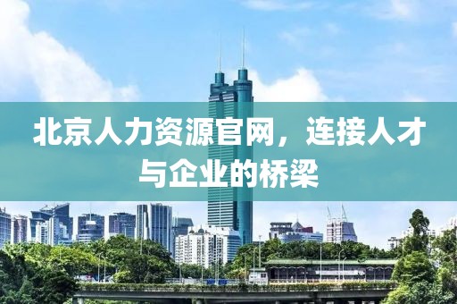 北京人力资源官网，连接人才与企业的桥梁