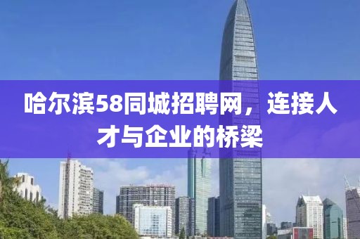 哈尔滨58同城招聘网，连接人才与企业的桥梁