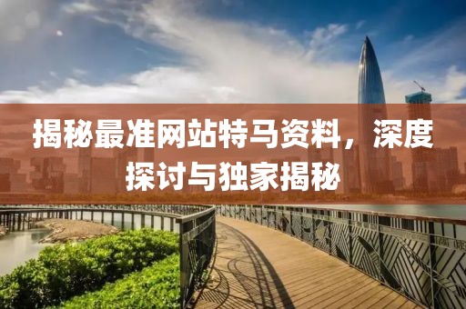 揭秘最准网站特马资料，深度探讨与独家揭秘
