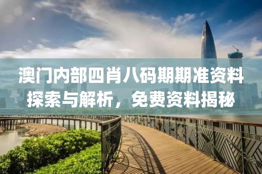 澳门内部四肖八码期期准资料探索与解析，免费资料揭秘