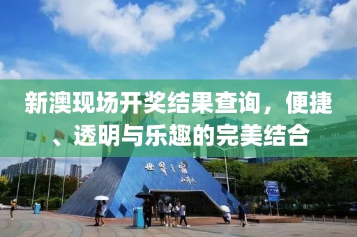 新澳现场开奖结果查询，便捷、透明与乐趣的完美结合