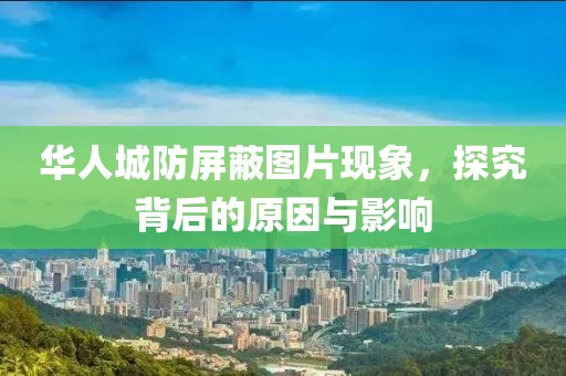 华人城防屏蔽图片现象，探究背后的原因与影响