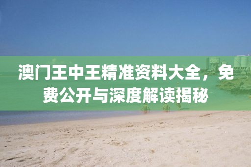 澳门王中王精准资料大全，免费公开与深度解读揭秘