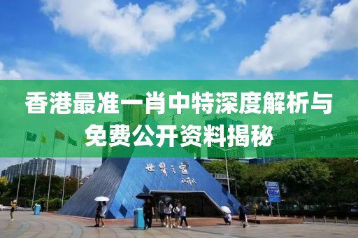 香港最准一肖中特深度解析与免费公开资料揭秘