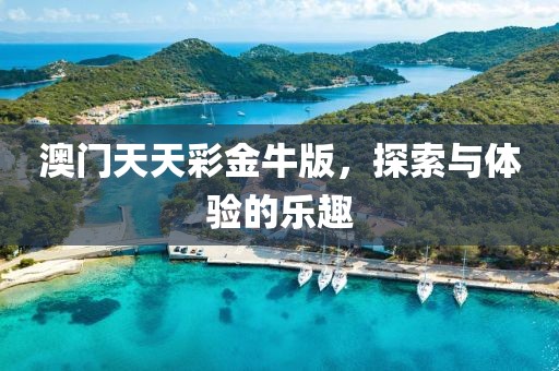 澳门天天彩金牛版，探索与体验的乐趣