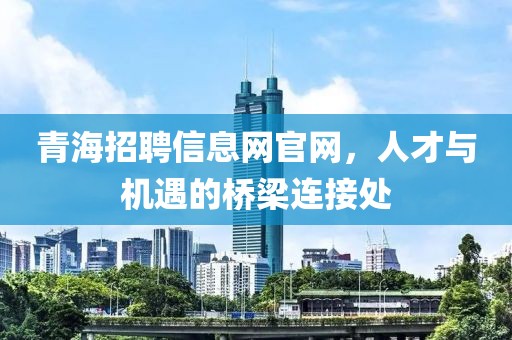 青海招聘信息网官网，人才与机遇的桥梁连接处