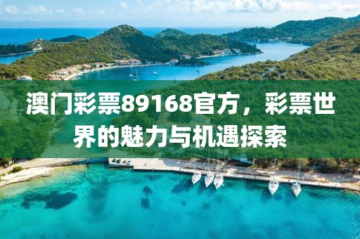 澳门彩票89168官方，彩票世界的魅力与机遇探索